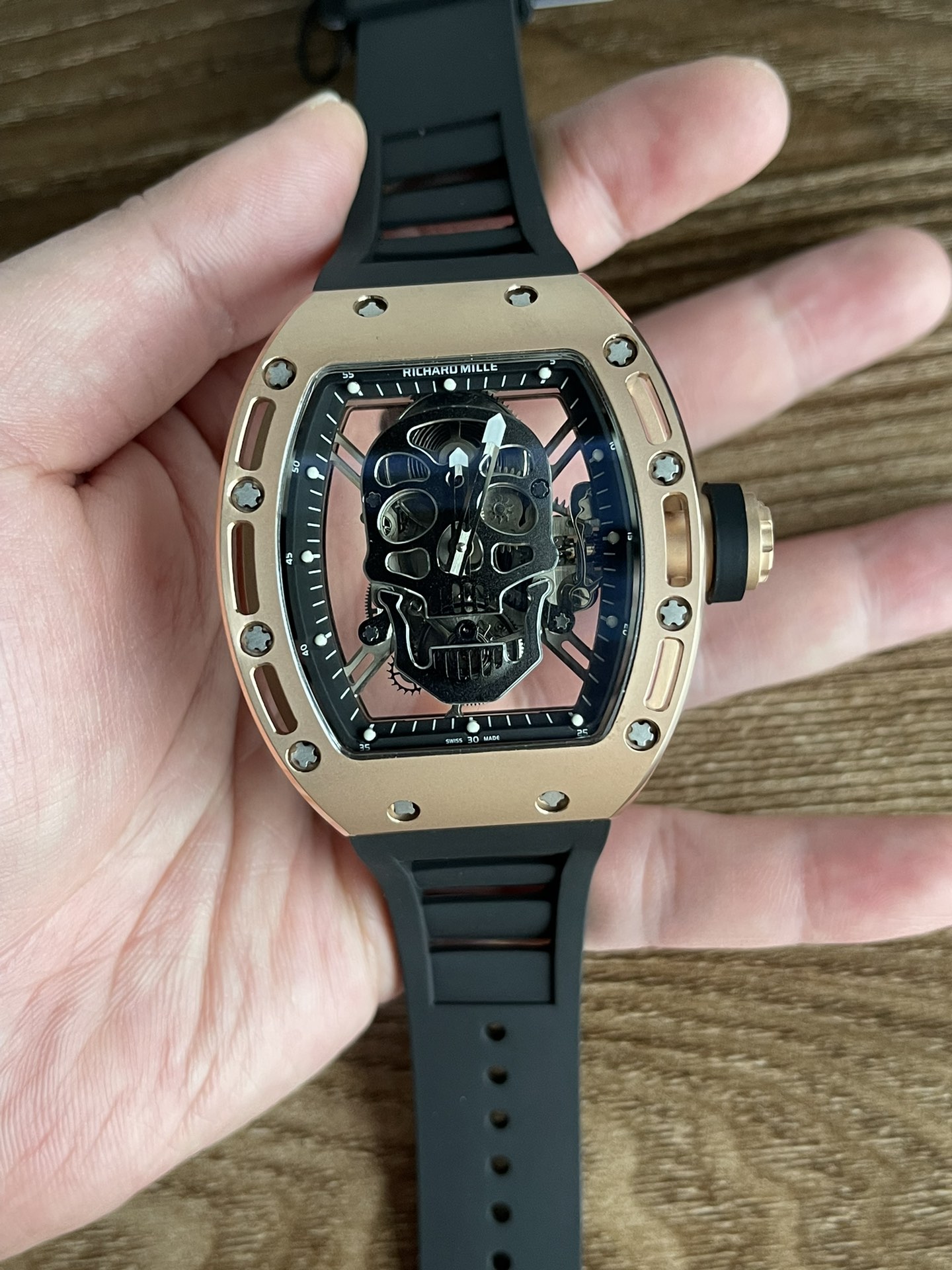 5 Colors Richard Mille Limited Edition RM52 Skull Titanium Tourbillon Openworked Dial - Image 3