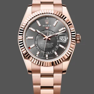 Swiss Rolex Sky Dweller 42 Slate Dial Rose Gold m336935 0004 Men's Replica Watch