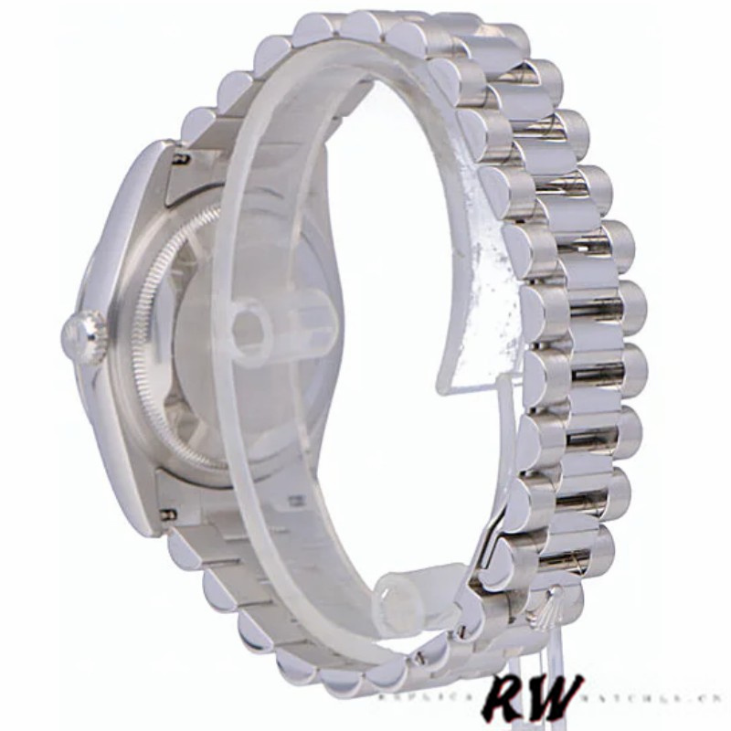 Rolex Day-Date 118296 Platinum MOP Dial Diamond 36mm Unisex Replica Watch - Image 5