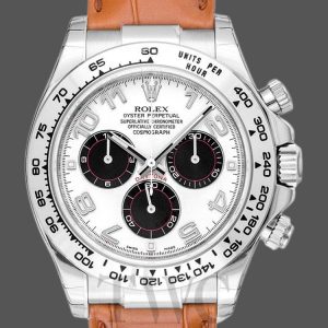 Rolex Daytona 116519 Panda Dial Brown Leather Strap 40mm Mens Replica Watch