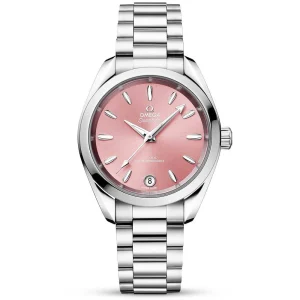 OMEGA Seamaster Aqua Terra Shades 34mm Shell Pink Dial Ladies Watch