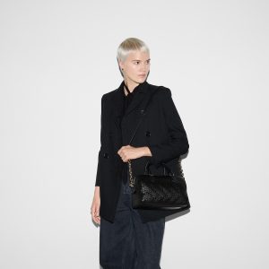 GG Emblem Small Top Handle Bag