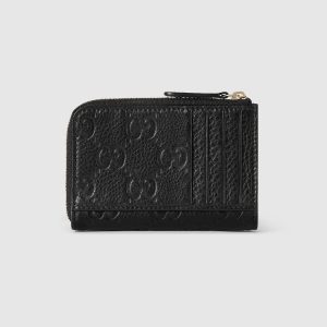 GG Emblem Zip Card Case