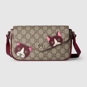GG Mini Shoulder Bag With Cat Detail