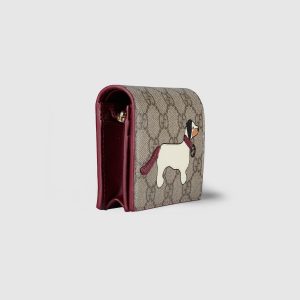GG Mini Wallet With Dog Detail