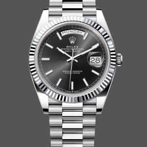 Rolex Day Date 40 Platinum Black Dial M228236 0003 Men's Watch