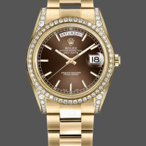 Rolex Day-Date 118388 Chocolate Brown Dial 36MM Unisex Replica Watch