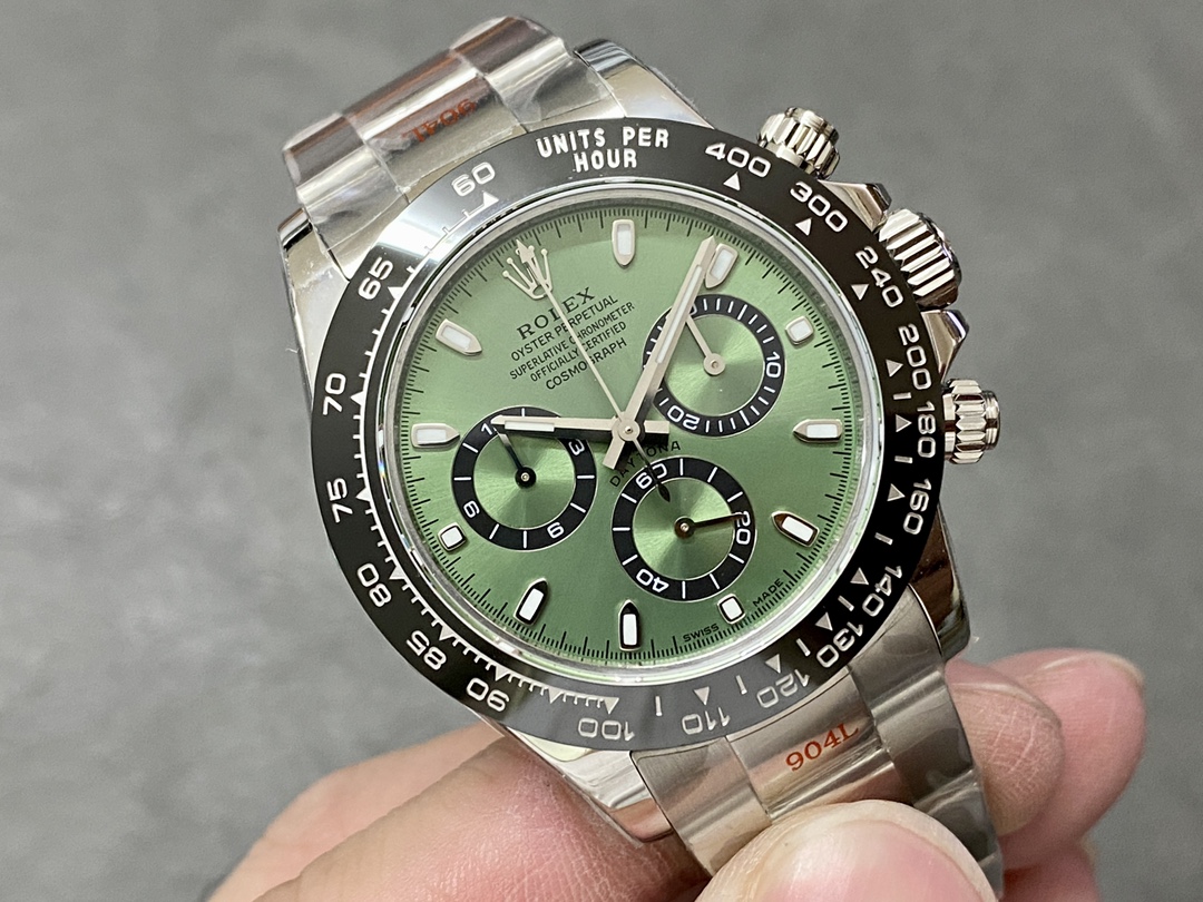 Rolex Daytona Platinum Green Dial Ceramic Bezel LNIB 126506 40mm Stainless Steel Men's Watch - Image 4