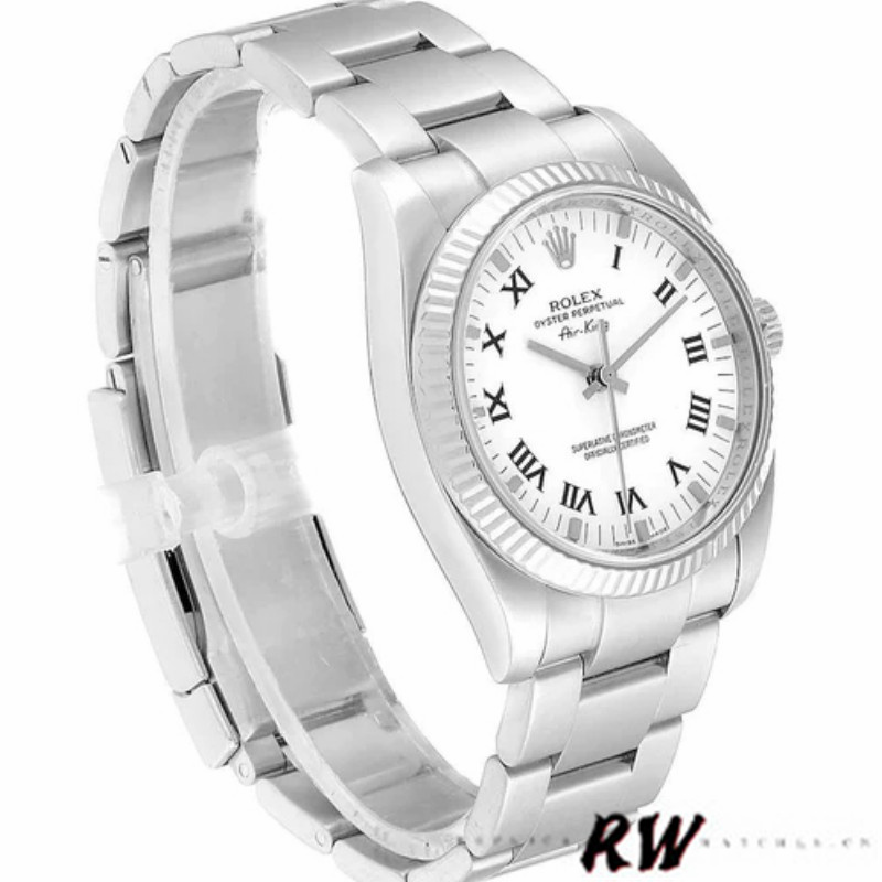 Rolex Oyster Perpetual Air-King 114234 White Dial 34mm Unisex Replica Watch - Image 2
