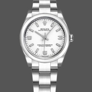 Rolex Oyster Perpetual 177200 White Arabic Dial Oyster Bracelet 31mm Lady Replica Watch