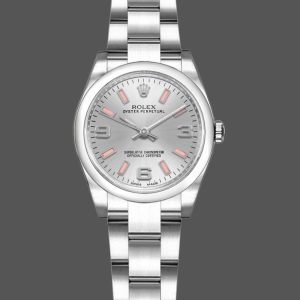 Rolex Oyster Perpetual 176200 Silver Dial Pink Luminous Markers 26MM Lady Replica Watch