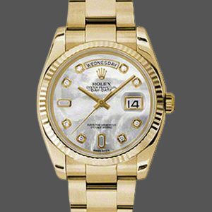 Rolex Day-Date 118238 MOP White Dial 36mm Unisex Replica Watch