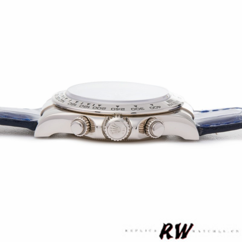 Rolex Daytona 116519 Sodalite Arabic Dial Blue Alligator Leather 40mm Mens Replica Watch - Image 13