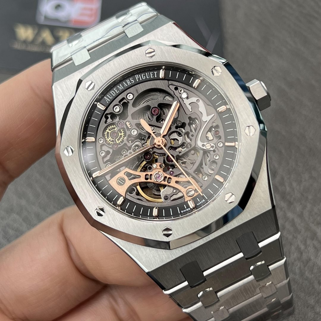 Audemars Piguet Royal Oak 15407ST.OO.1220ST.01 Grey Openworked Dial 41Mm Stainless Steel Super Clone - Image 6