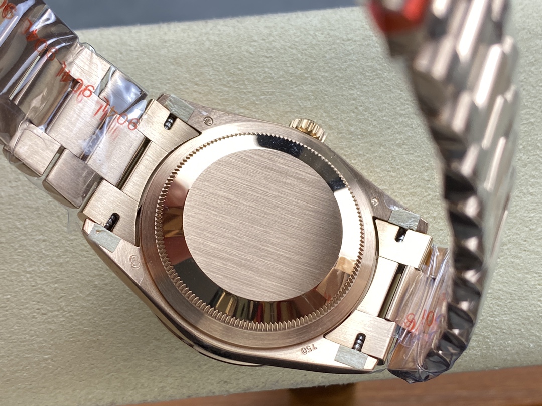 Rolex Day-Date 128345RBR Eisenkiesel dial Everose Gold 36MM Unisex Replica Watch - Image 9