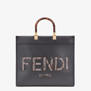 Fendi Sunshine Medium Snakeskin Shopping Bag