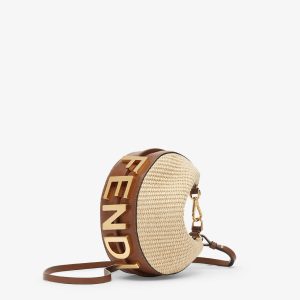 Fendigraphy Mini Beige Cotton Fibre Mini Bag