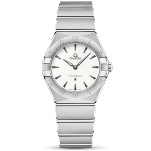 OMEGA Constellation 28mm White/Black Index Dial Ladies Watch