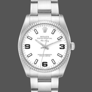 Rolex Oyster Perpetual Air-King 114234 White Arabic Dial 34mm Unisex Replica Watch