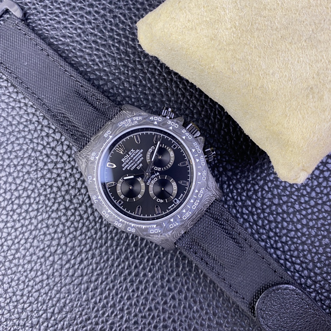 Rolex Daytona DIW Black Carbon Case Black Dial Nylon Strap 40mm Limited Edition - Image 8