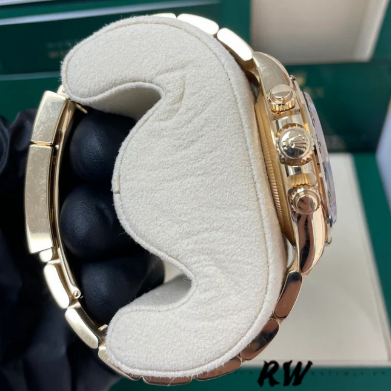 Rolex Daytona 116508 Yellow Gold White Index Dial 40MM Mens Replica Watch - Image 4