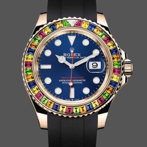 Rolex Yacht-Master 116695 Black Rubber Strap Blue Dial 40MM Mens Replica Watch