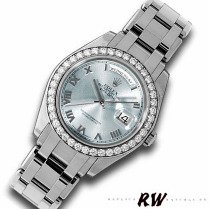 Rolex Day-Date 18946 Ice Blue Roman Dial Special Edition 39MM Mens Replica Watch - Image 2