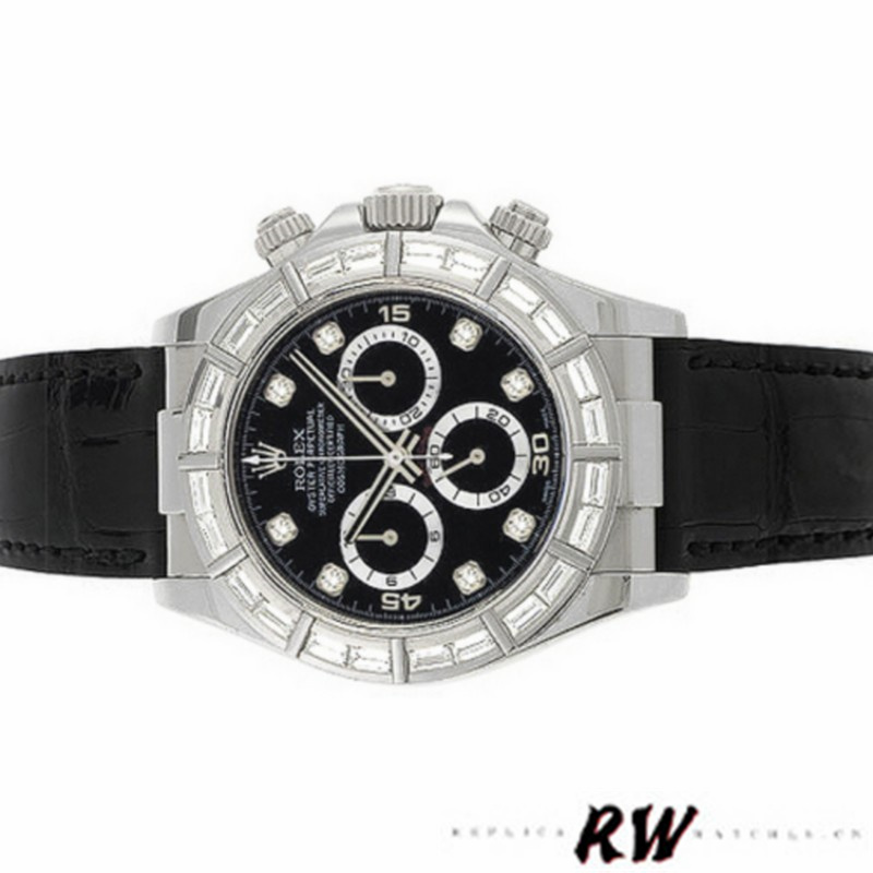 Rolex Cosmograph Daytona 116589 Black Diamond Dial 40MM Mens Replica Watch - Image 4