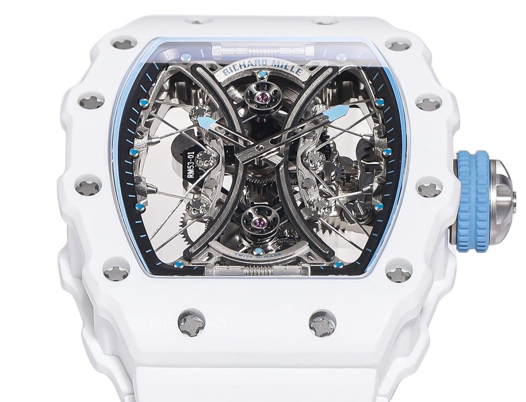 Richard Mille RM053-01 Pablo MacDonough Skeleton Dial White Rubber Strap - Image 4