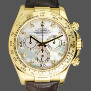 Rolex Daytona 116518 MOP Diamond Dial Yellow Gold 40mm Mens Replica Watch