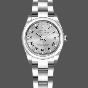 Rolex Oyster Perpetual 176200 Silver Roman Numeral Dial 26mm Lady Replica Watch