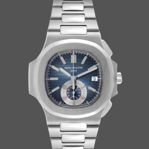 Patek Philippe Nautilus Chronograph Stainless Steel Blue Dial 5980 1A 001