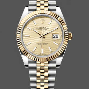 Rolex Datejust 126233 Champagne Motif dial Fluted Bezel 36MM Unisex Replica Watch