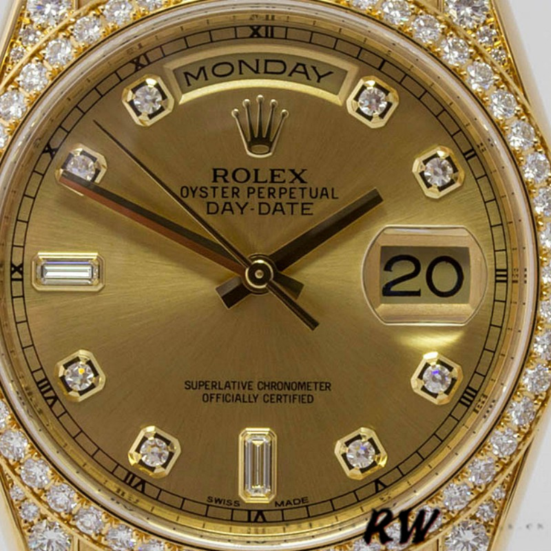 Rolex Day-Date 118388 Yellow Gold Champagne Dial 36MM Unisex Replica Watch - Image 2