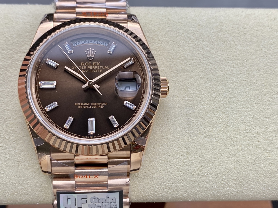 Rolex Day Date 40 18kt Everose Gold Rolex President Chocolate Dial m228235 0003 - Image 3