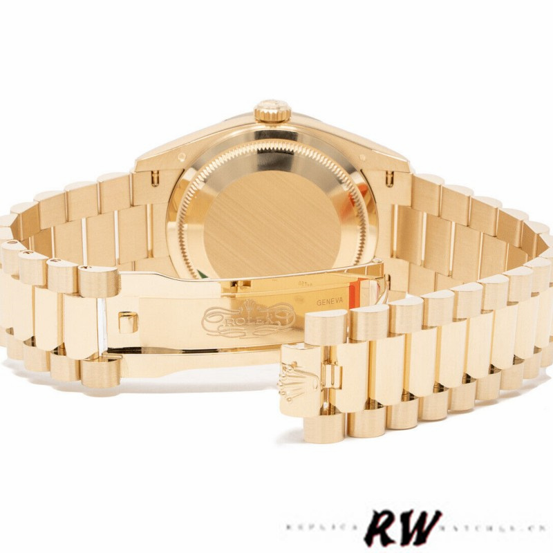 Rolex Day-Date 128348RBR Green Ombre Diamond Dial Yellow Gold 36MM Unisex Replica Watch - Image 15