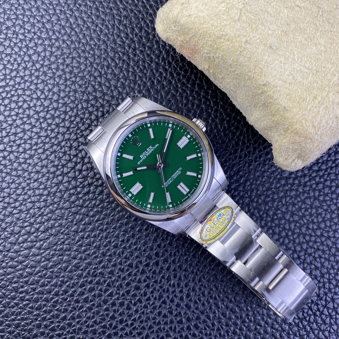 Rolex Oyster Perpetual 41 Green Dial 124300 0005 Men's Watch - Image 9