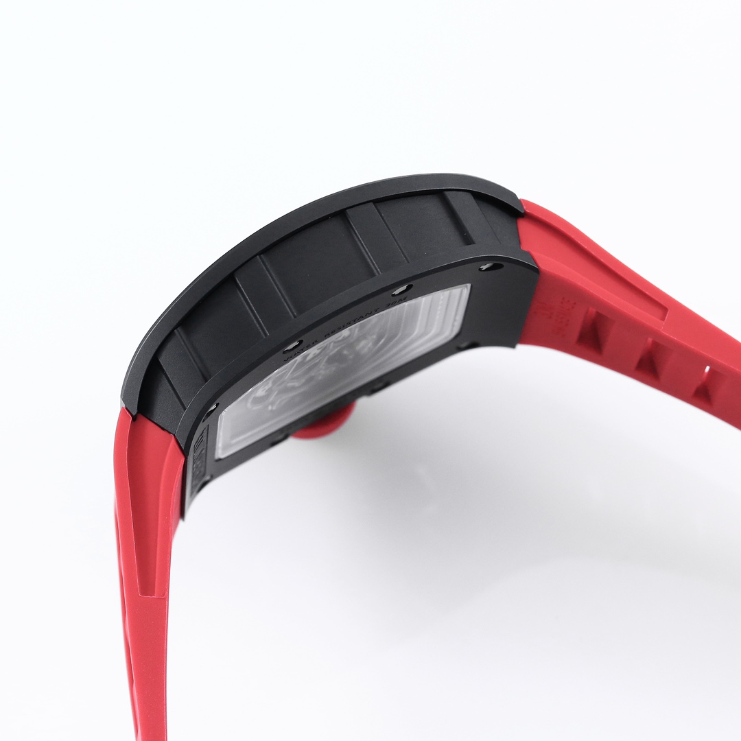 Richard Miller RM 055 RMUL2 NTPT Carbon Fiber Red Rubber Strap - Image 7