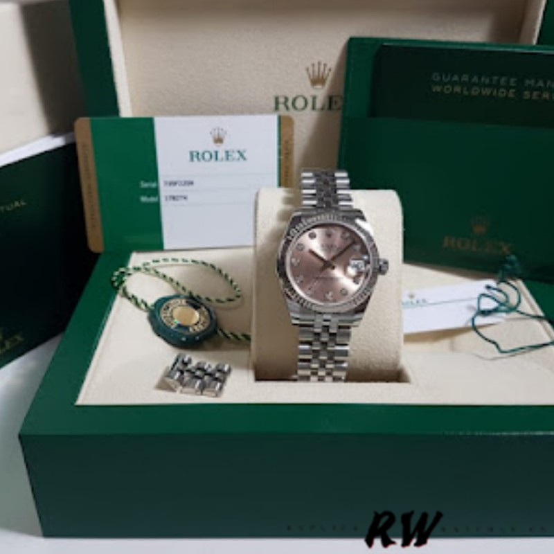 Rolex Datejust 116234 Pink MOP Diamonds Dial 36mm Lady Replica Watch - Image 5