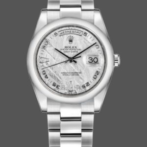 Rolex Day-Date 118209 White Gold Meteorite Grey Dial 36mm Unisex Replica Watch