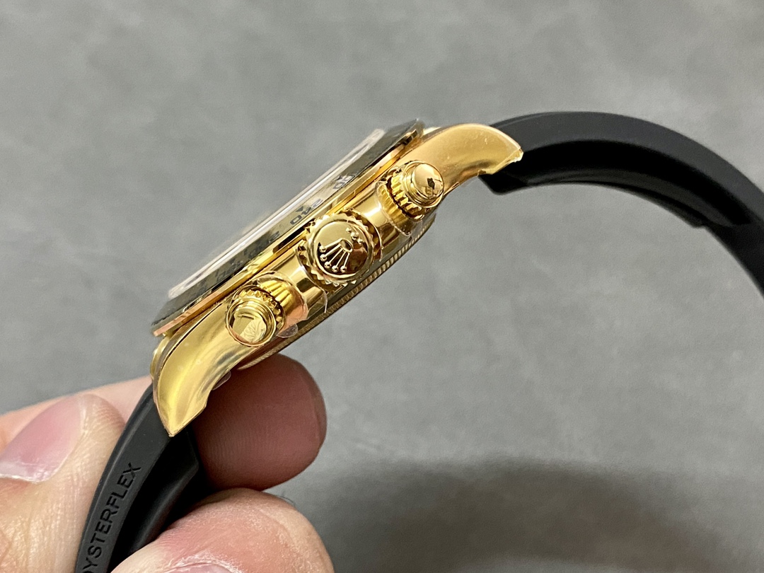 Rolex Daytona 116528 White Arabic Dial Yellow Gold 40mm Mens Replica Watch - Image 8