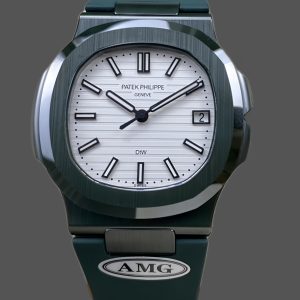 Patek Philippe Nautilus Green Rubber White Dial 5711 40MM Watch