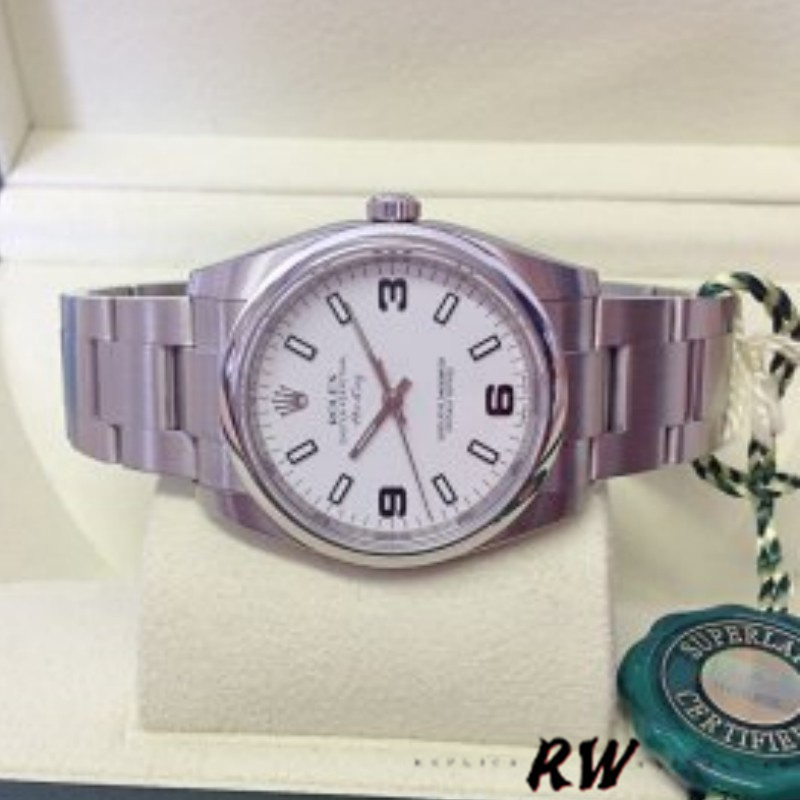 Rolex Oyster Perpetual Air-King 114200 White Dial 34mm Automatic Unisex replica watch - Image 4