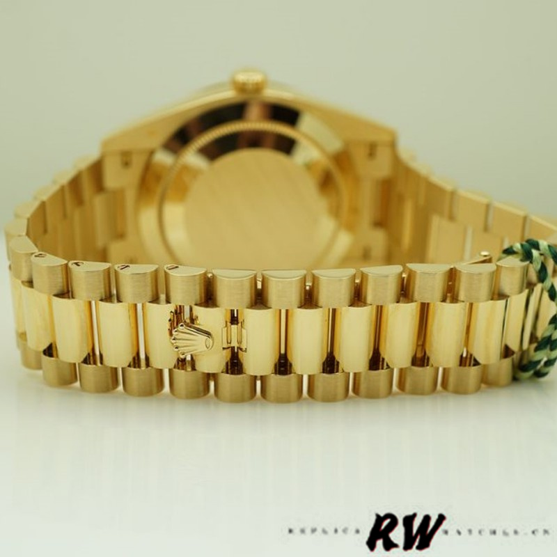 Rolex Day-Date 228398TBR Champagne Index Dial Diamond Bezel 40mm Mens Replica Watch - Image 6