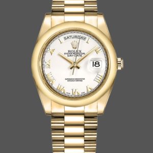 Rolex Day-Date 118208 Mother of Pearl Roman Numeral Dial 36mm Unisex Replica Watch