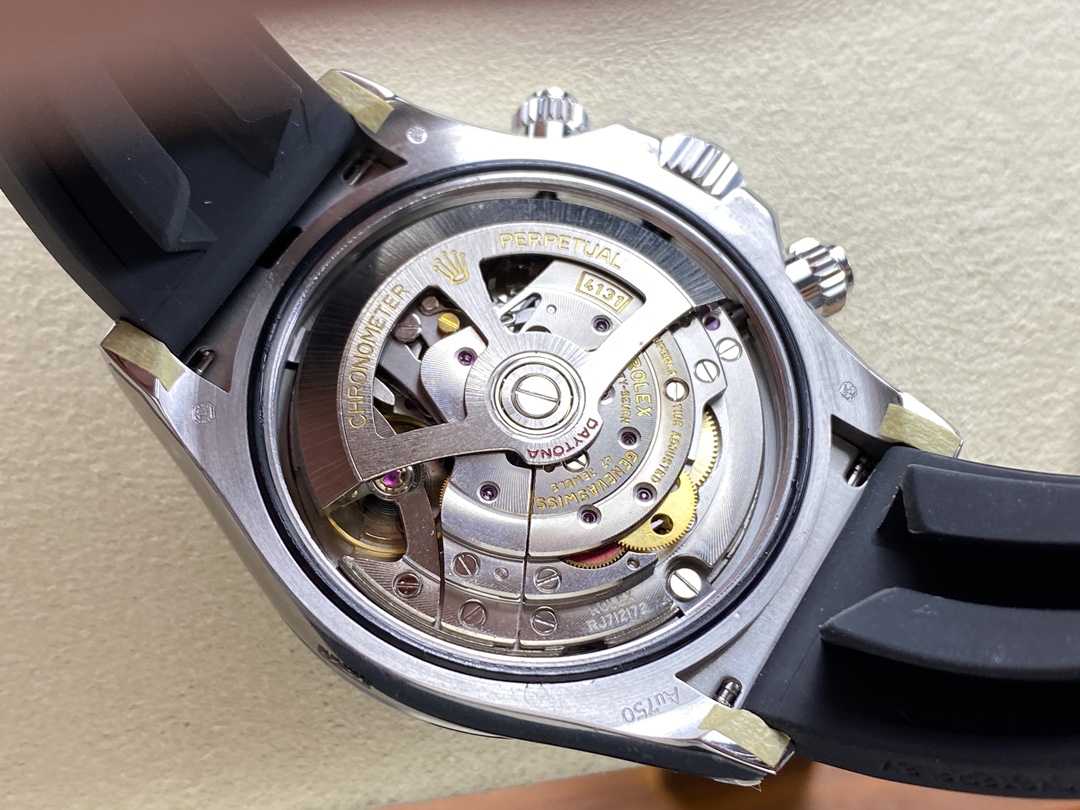 Rolex Daytona 116519 White Gold Automatic Black Dial Diamonds 40mm Mens Replica Watch - Image 9