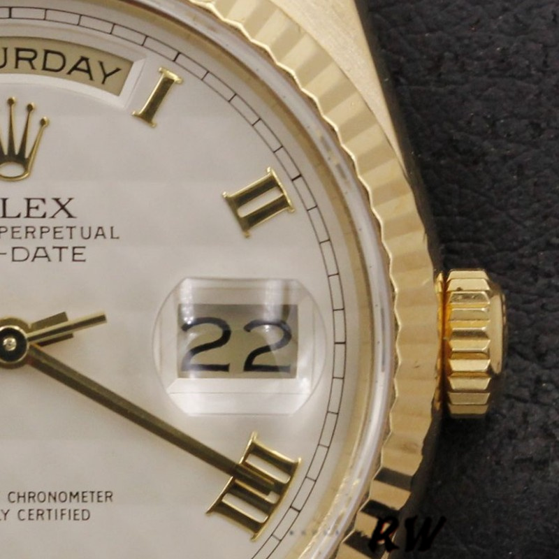 Rolex Day-Date 118238 Roman Numeral Pyramid Ivory Dial 36mm Unisex Replica Watch - Image 4