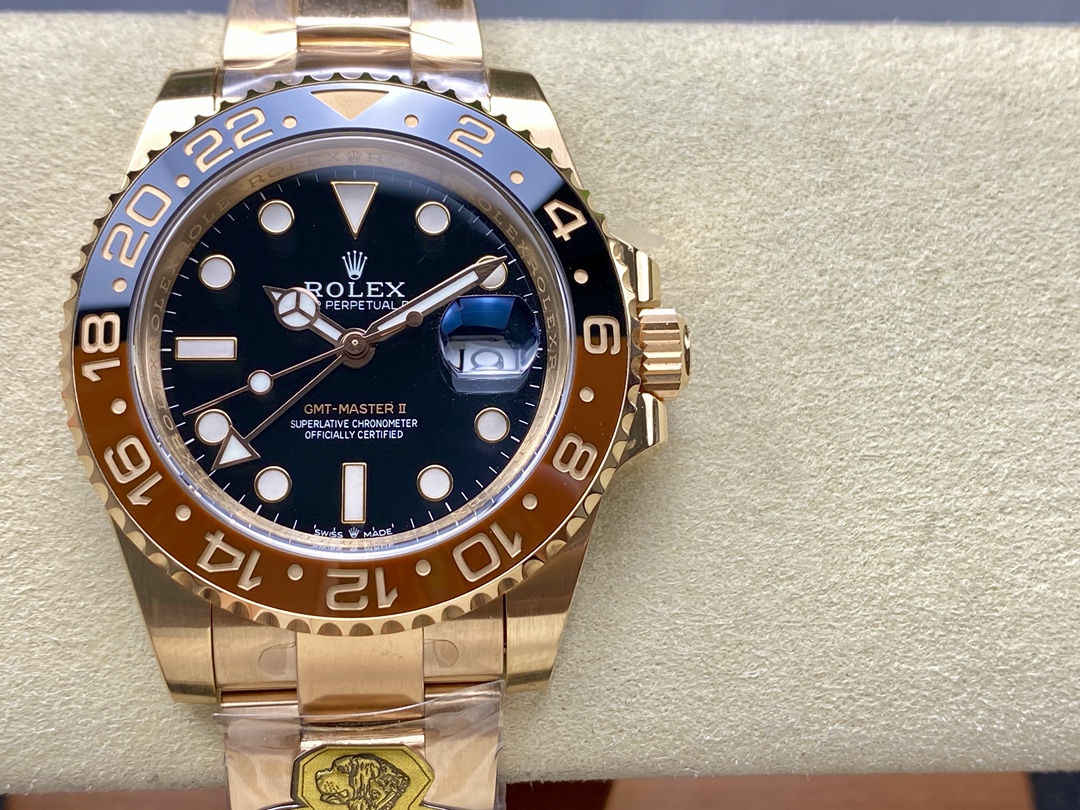 Rolex GMT-Master II 126715CHNR Black Dial Everose case 40MM Mens Replica Watch - Image 3