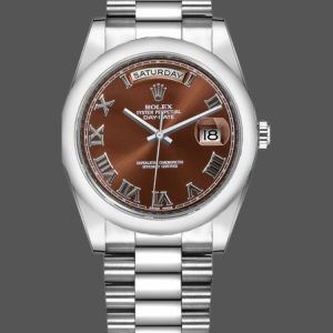 Rolex Day-Date 118209 White Gold Chocolate Brown Dial 36mm Unisex Replica Watch