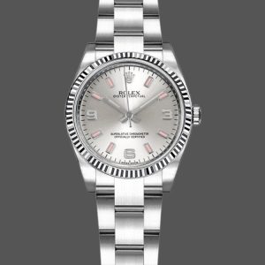Rolex Oyster Perpetual 176234 Silver Dial Pink Baton 26MM Lady Replica Watch